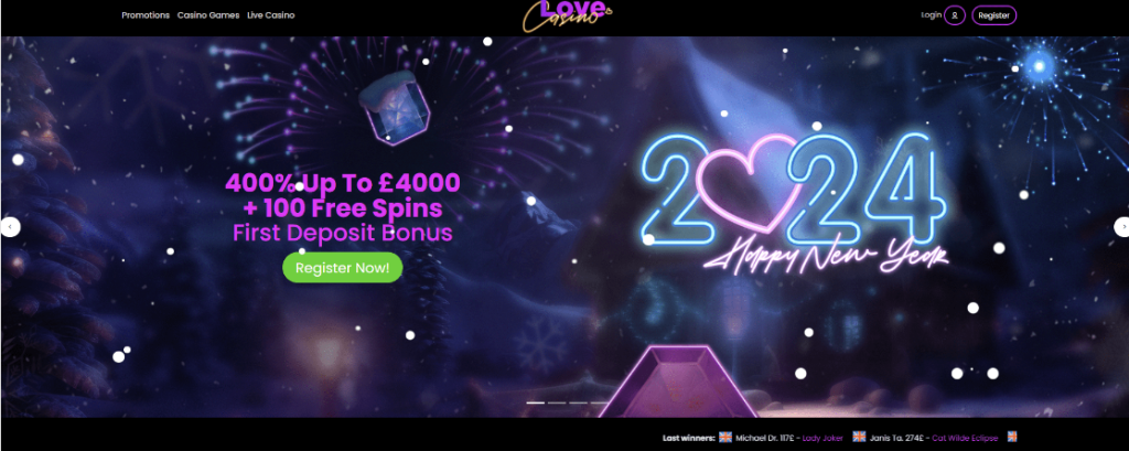 image of love casino webite