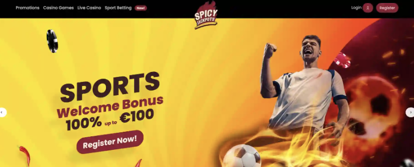 image of spicy jackpots website